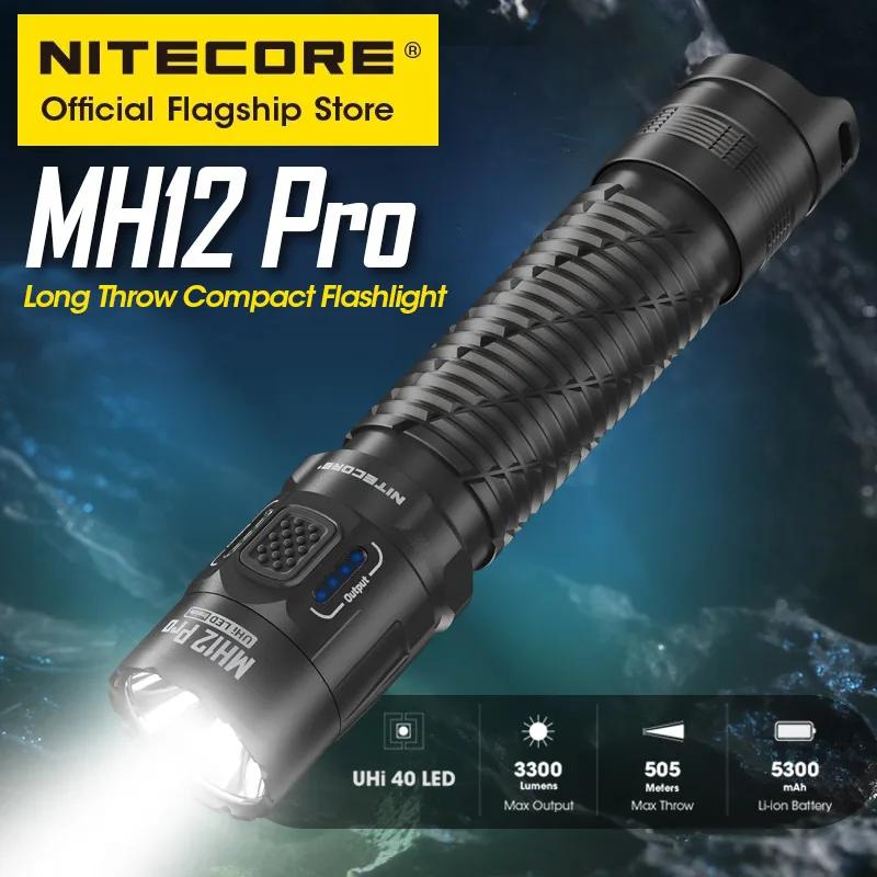 NITECORE MH12  USB-C  Ʈ , 505   ġ, UHi 40 LED , 5300mAh 21700 Ƭ ̿ ͸